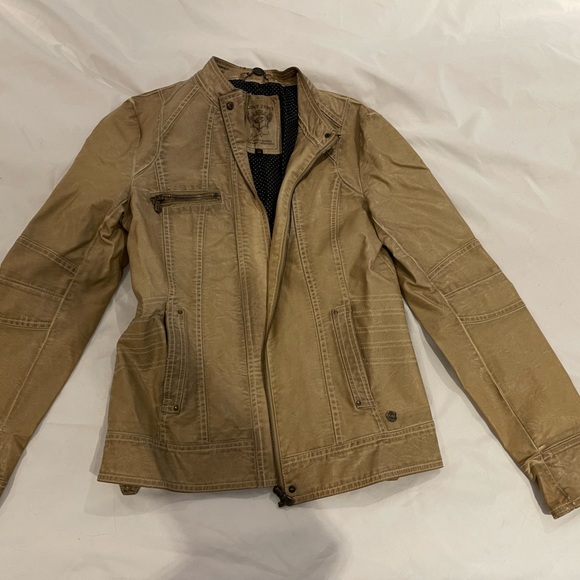 Pleather Jacket, fitted, small - Picture 3 of 5